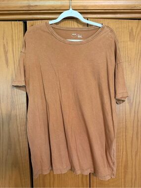 aerie Short Sleeve Tee in Rust Brown